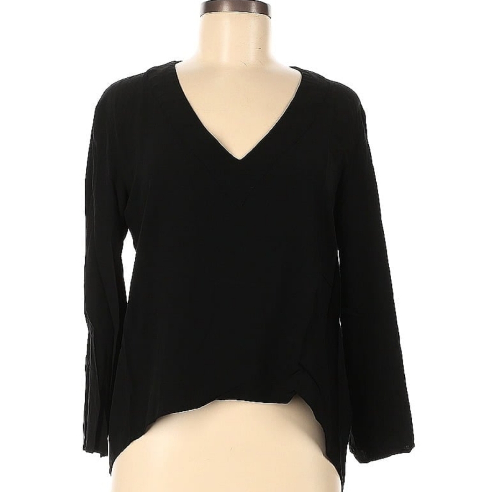 Zara Black Asymmetrical Blouse